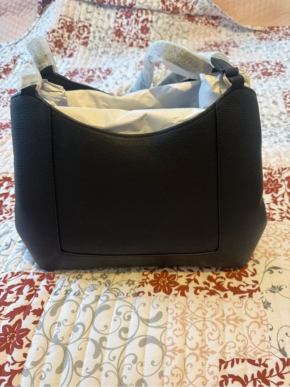 kate spade black pebbled leather shoulder bag